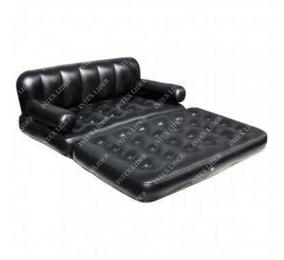 75054 Надувной диван-трансформер Double 5-in-1 Multifunctional Couch 188х152х64 см (черный) без насоса